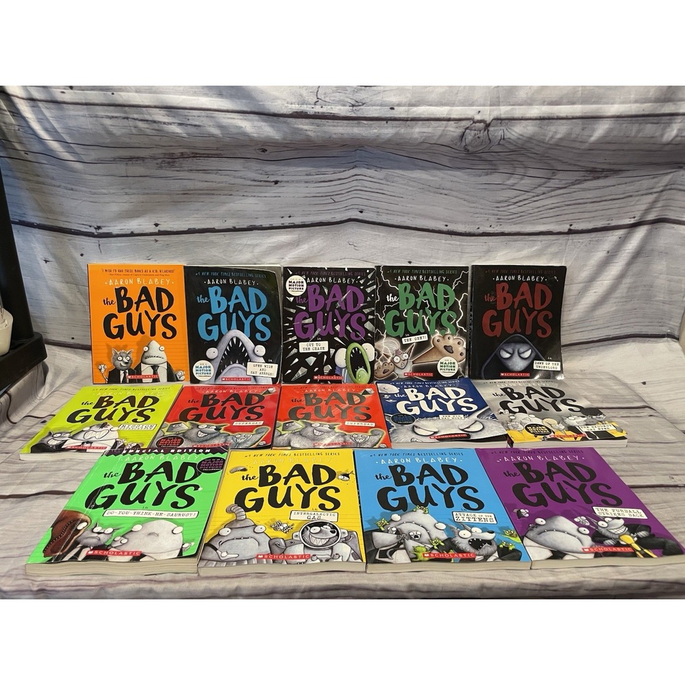 The Bad Guys Series Books 1-15 Set by Aaron Blabey Paperback (missing #6 & #13)